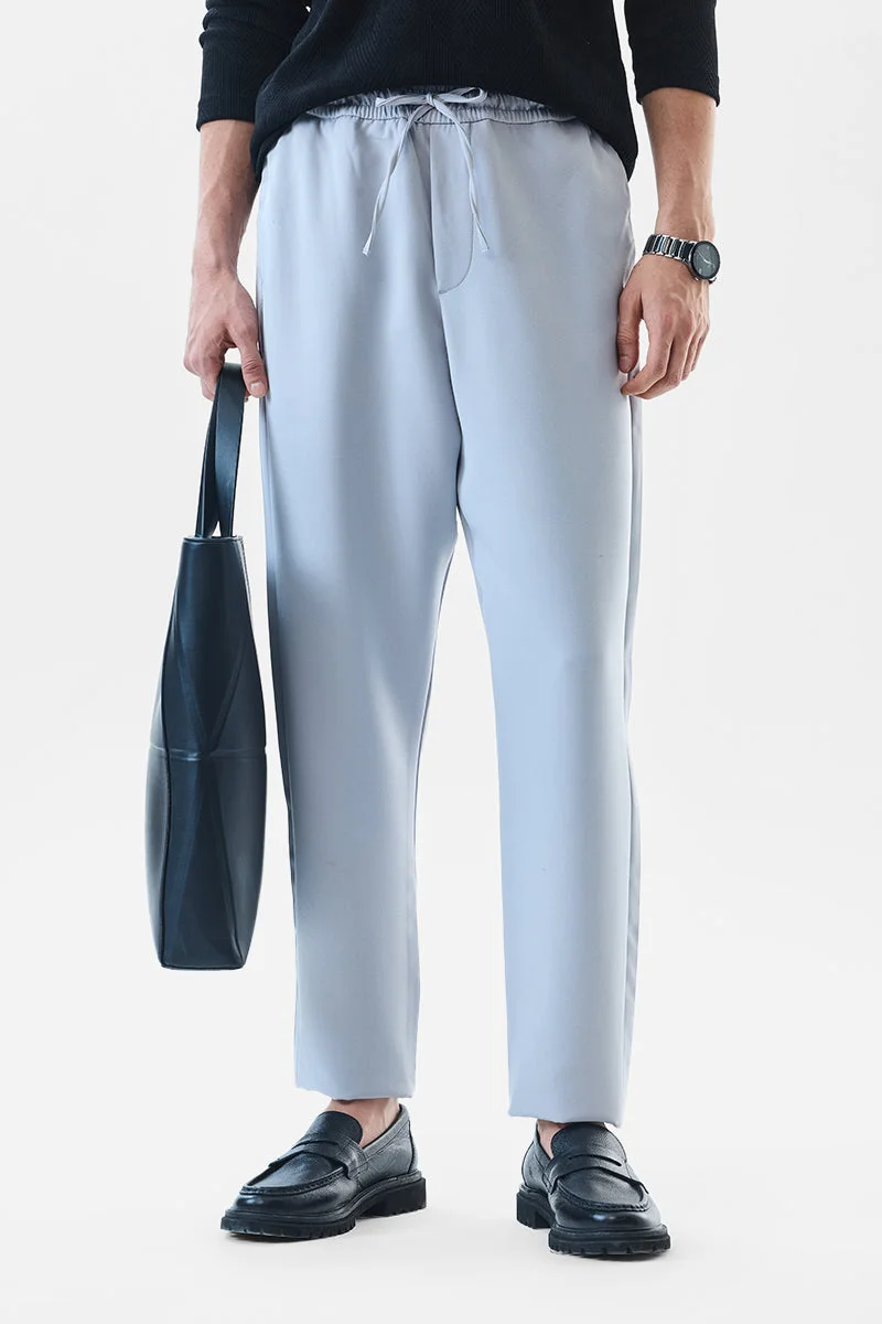 SNITCH Regular Fit Stretch Light Blue Trousers